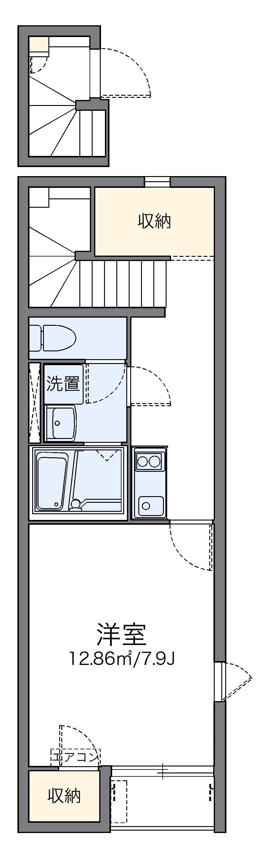 代表的な間取のため実際の間取とは異なる場合があります