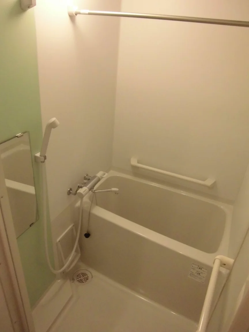 カラーパネルでお洒落なバスルーム