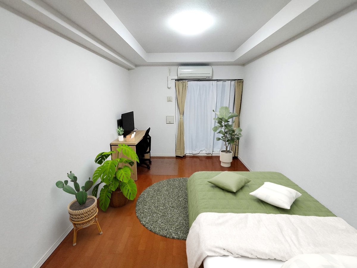 写真はお部屋のイメージです。ラグ等の室内装飾はございません。