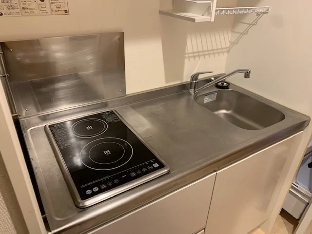 シングルレバー設置　シンク広めです♪