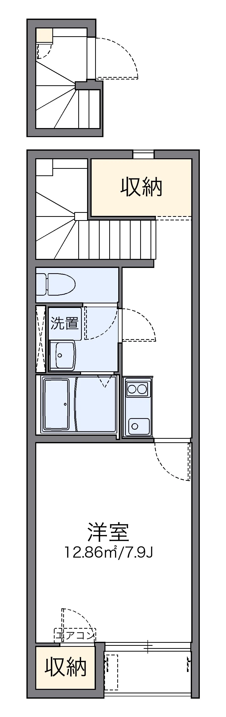 代表的な間取のため実際の間取とは異なる場合があります