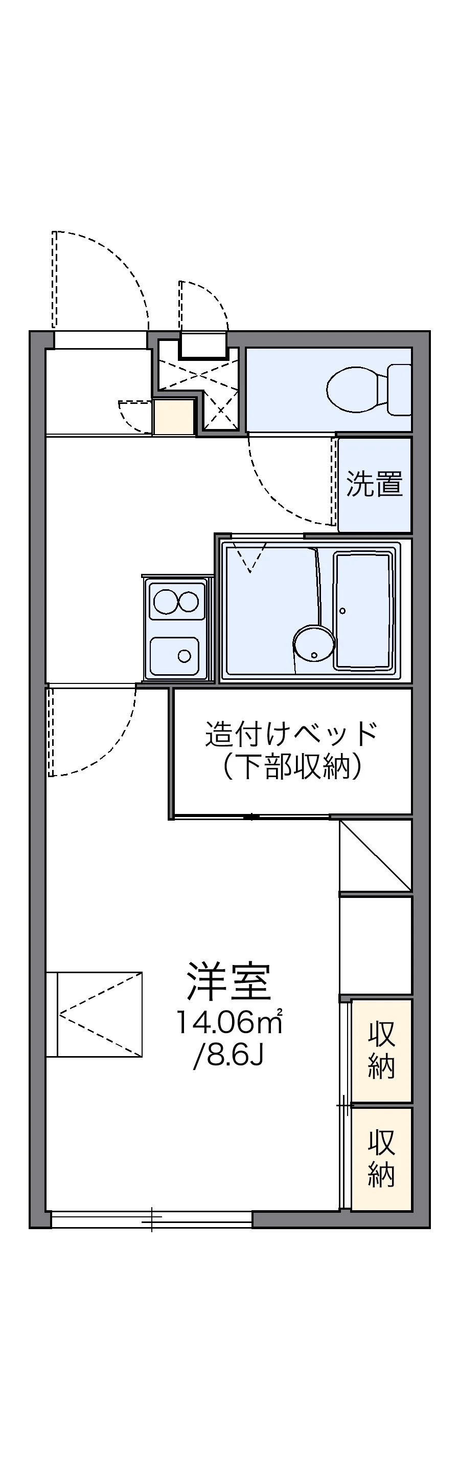 代表的な間取のため実際の間取とは異なる場合があります