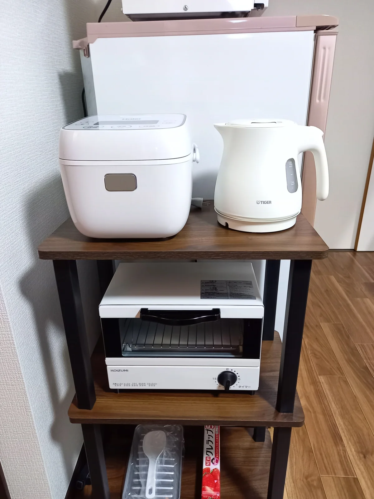 ケトル・炊飯器・オーブントースター付き