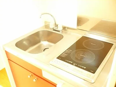 2口ラジエントヒーター付き。部屋により設備が異なる場合あり