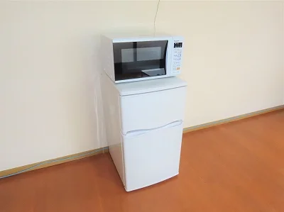 電子レンジ、冷蔵庫完備