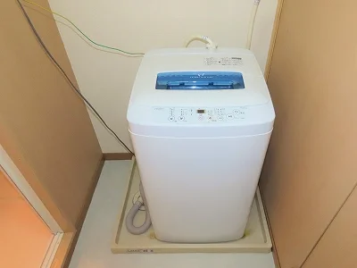 洗濯機も付いています