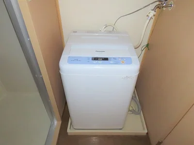 洗濯機も付いています