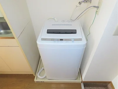 洗濯機も付いています