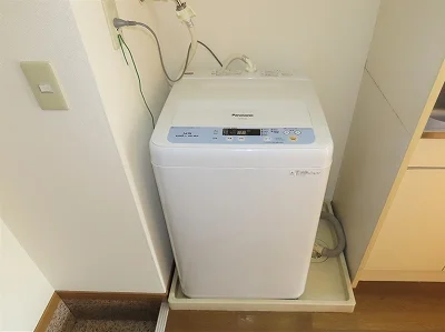 洗濯機も付いています