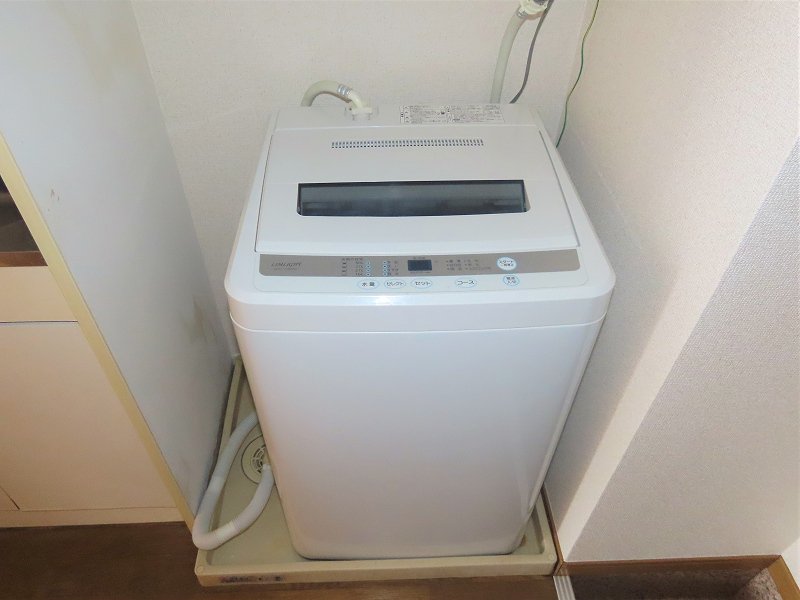 洗濯機も付いています
