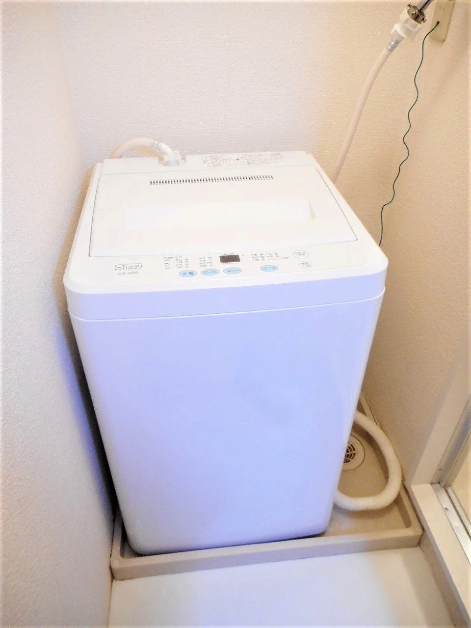 洗濯機も付いています