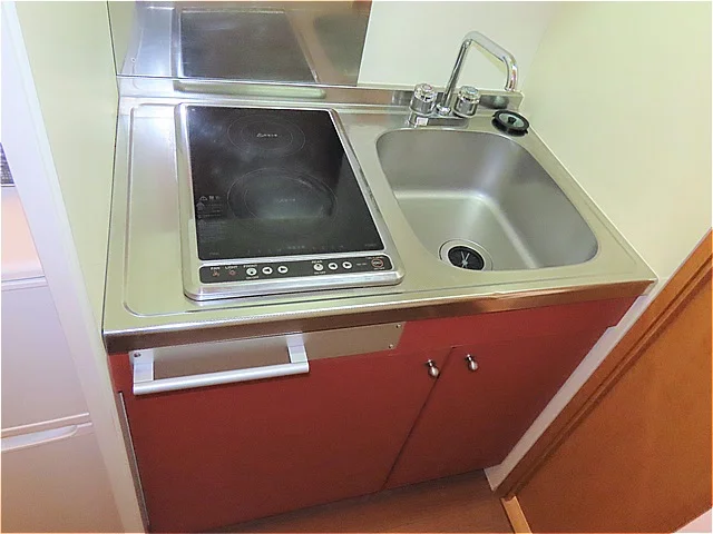 2口の電気コンロまたはIHコンロとなります