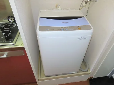 洗濯機も付いています