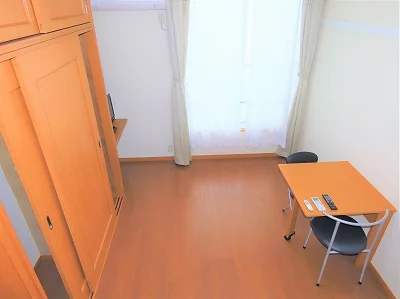 ベッド上からのアングルです