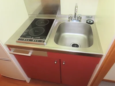 2口の電気コンロまたはIHコンロとなります