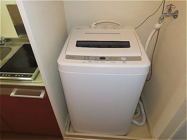 洗濯機も付いています