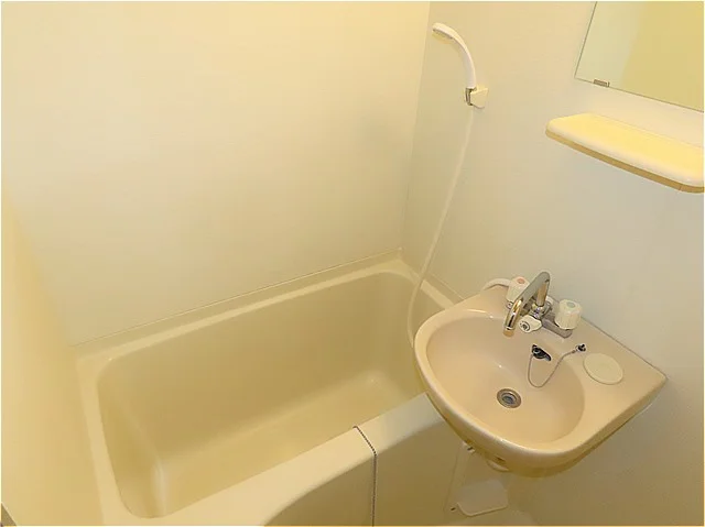 洗面台とユニット式のお風呂です