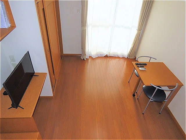 ベッド上からのアングルです