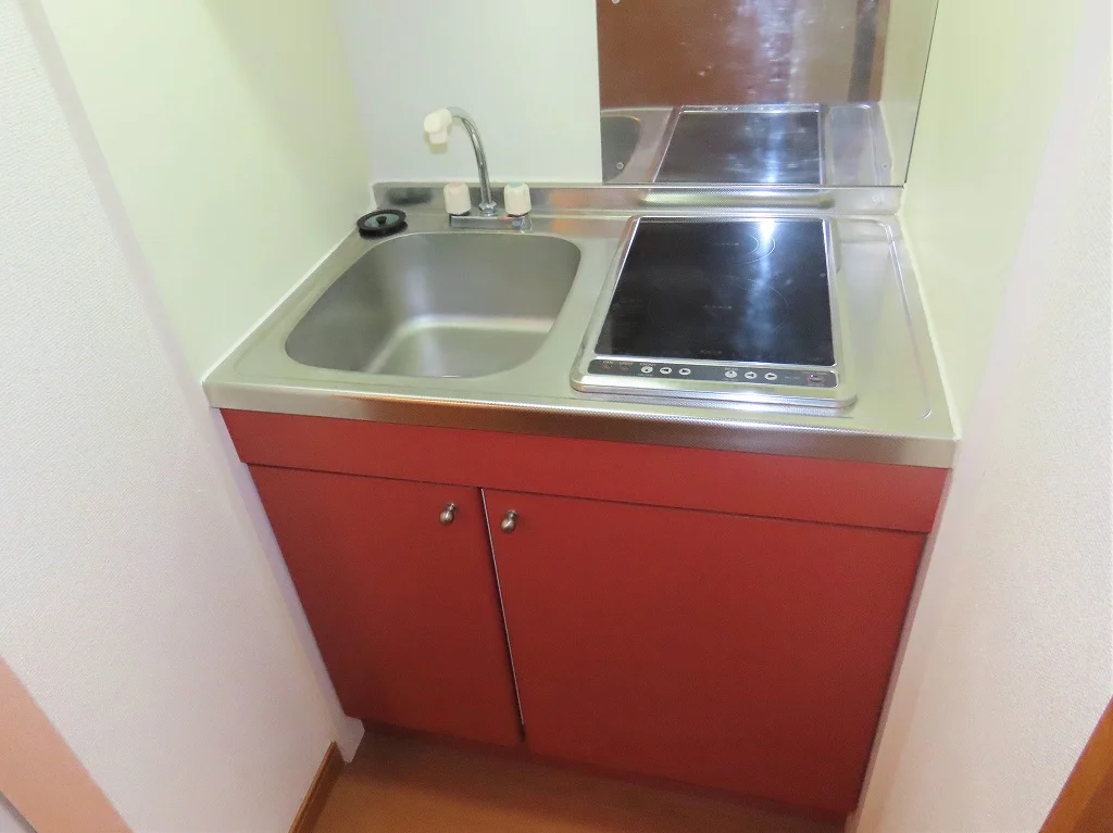 2口の電気コンロまたはIHコンロとなります