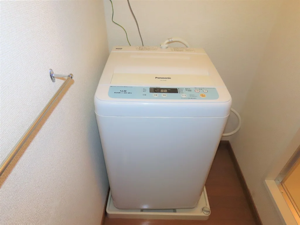 洗濯機も付いています