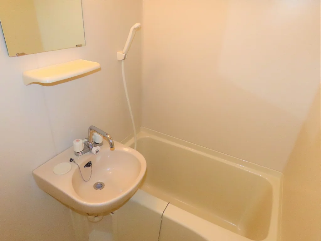 洗面台とユニット式のお風呂です