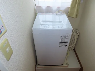 洗濯機も付いています