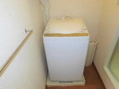 洗濯機も付いています
