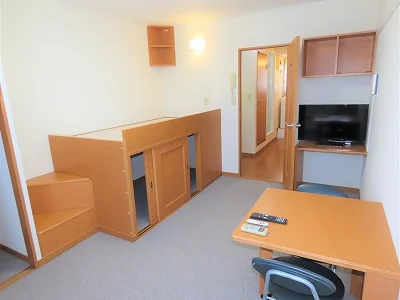 ハイベッドタイプのお部屋です