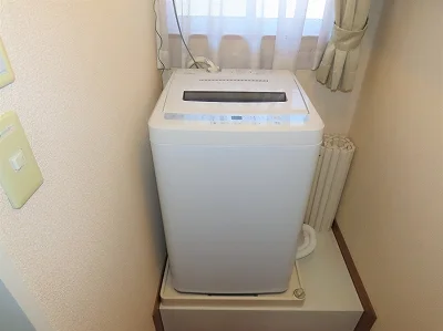 洗濯機も付いています