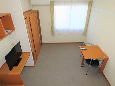 ベッド上からのアングルです