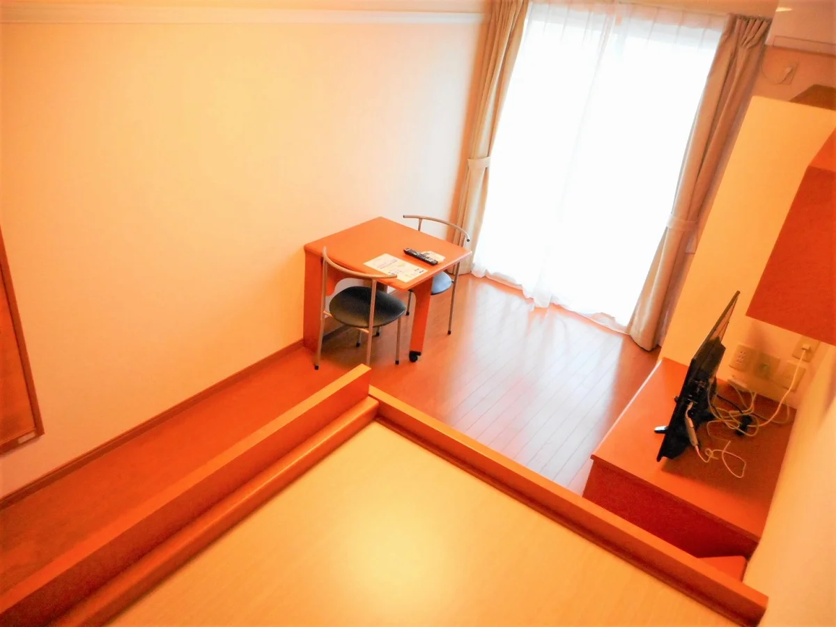 ベッドからのアングルです