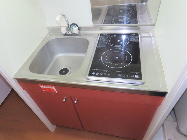 2口の電気コンロまたはIHコンロとなります