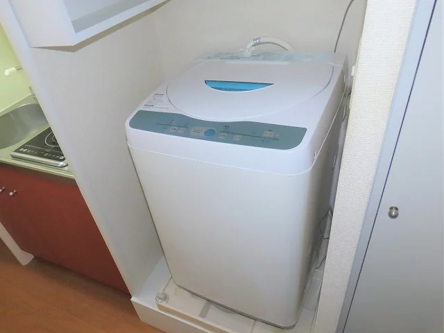 洗濯機も付いています