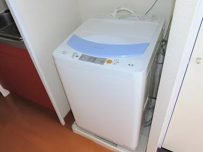 洗濯機も付いています