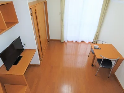 ベッド上からのアングルです