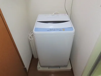洗濯機も付いています