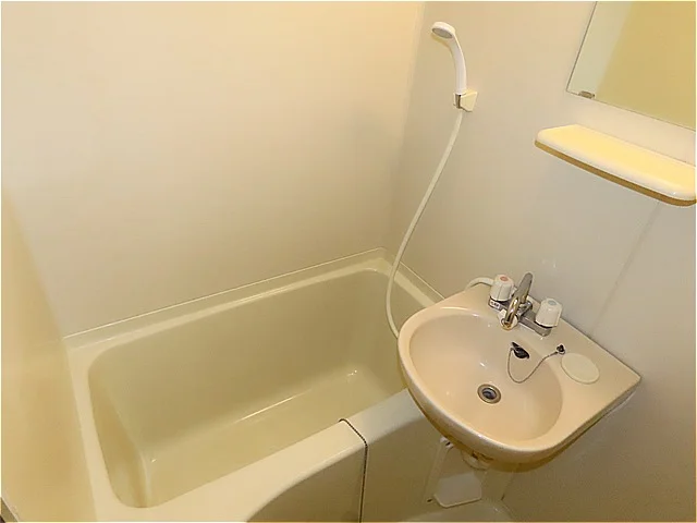 洗面台とユニット式のお風呂です