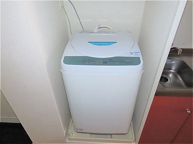 洗濯機も付いています