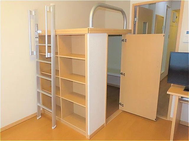 本棚、ベッド下収納あり