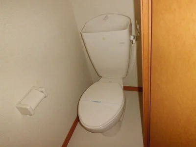 清潔感のある白い便器です。