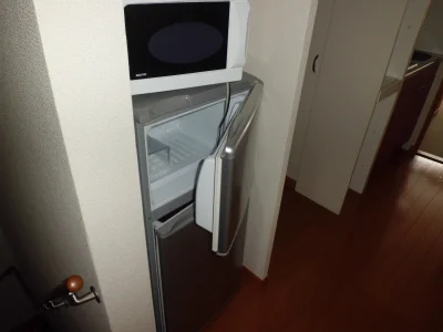 冷蔵庫と電子レンジ。