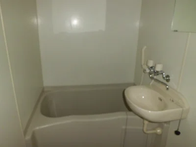 洗面台付バスルーム。