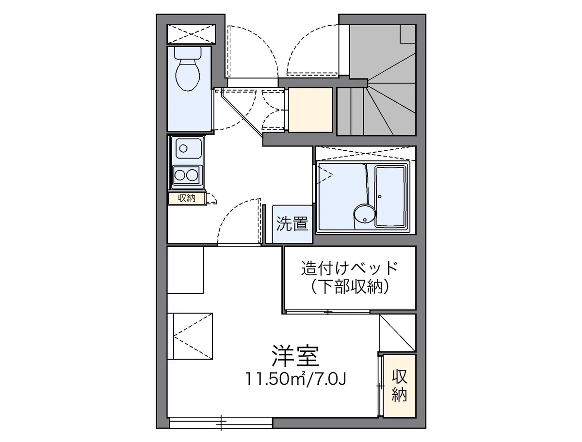 代表的な間取のため実際の間取とは異なる場合があります
