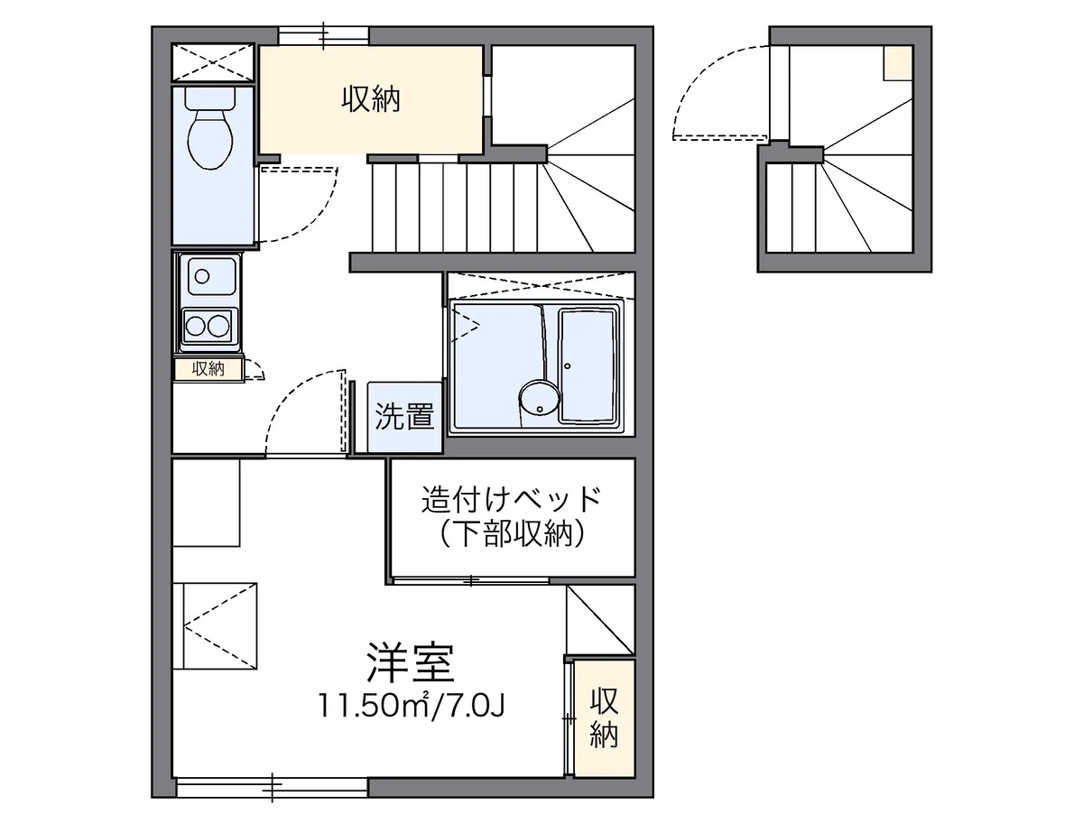 代表的な間取のため実際の間取とは異なる場合があります