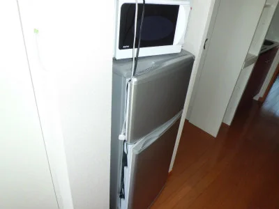 冷蔵庫と電子レンジ。