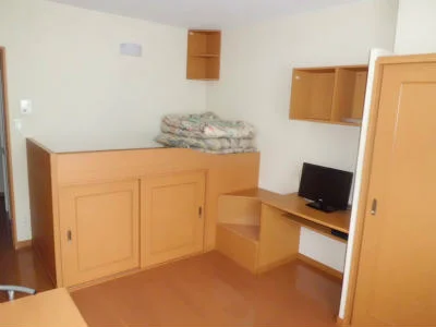 布団は短期契約の時のみ付きます。