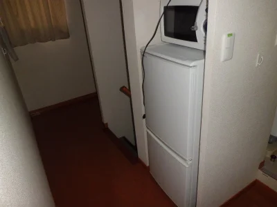 冷蔵庫と電子レンジ。