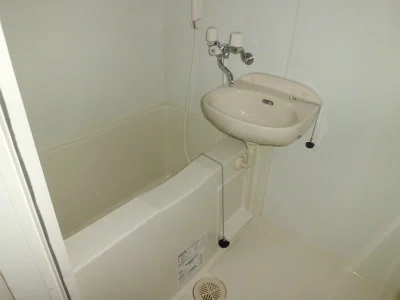 洗面ボウル付きバスルーム。