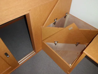 たっぷりある収納が魅力的。