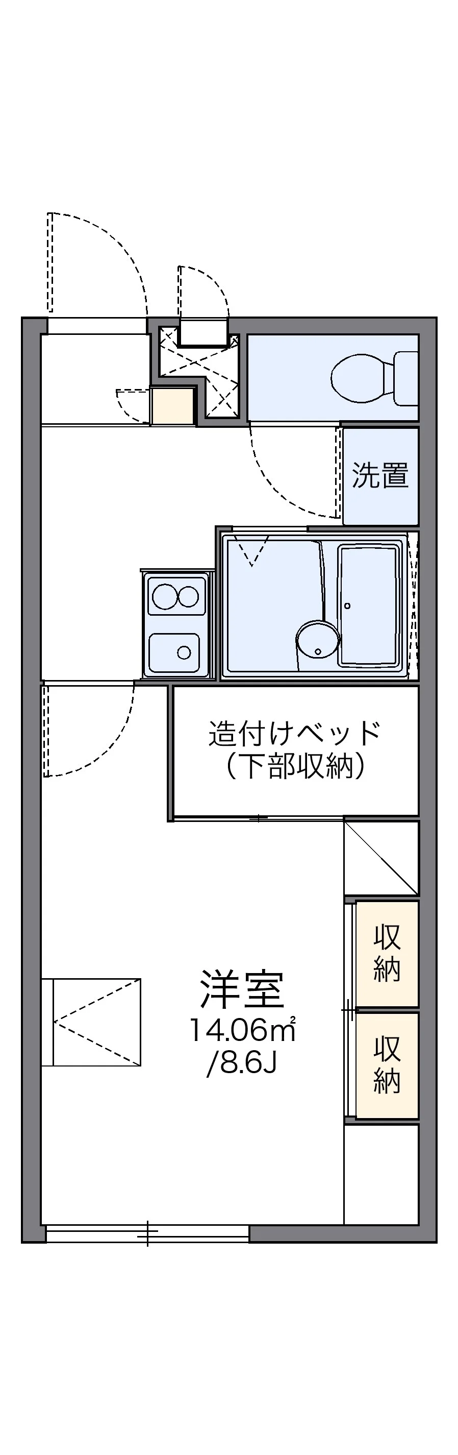 代表的な間取のため実際の間取とは異なる場合があります